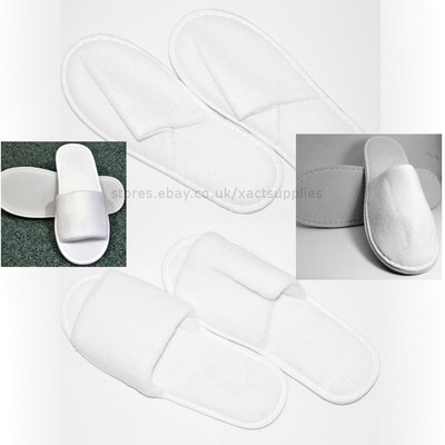 open toe towelling slippers