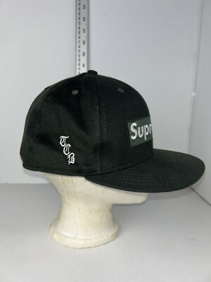 Supreme New Era Loro Piana Wool Box Logo Fitted Hat GREEN Supreme New Era Loro Piana Wool Box Logo Fitted Hat GREEN