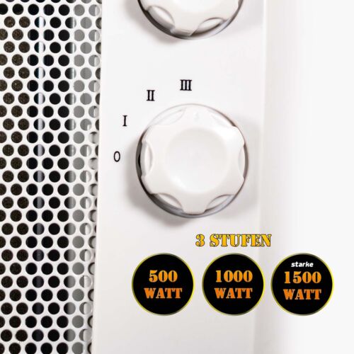 Heizer Mauk 1500W Wärmewellenheizung Elektroheizung Heizstrahler Heizlüfter 360° - Bild 3 von 8