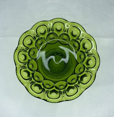 L.E. Candelabro Smith Art Glass Green Moon and Stars 7 1/2" redondo 5205 - Imagen 6 de 9