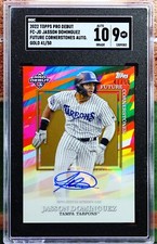 JASSON DOMINGUEZ - 2022 TOPPS PRO DEBUT FUTURE CORNERSTONES AUTOGRAPH GOLD #FCJD
