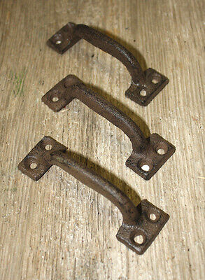 Shed 4 Cast Iron Antique Style RUSTIC Barn Handle Gate Pull Door Handles
