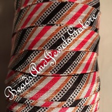 Striped foe elastic striped fold over stripe hair tie foe dot foe gold foe- 5/8