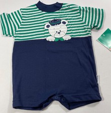 VINTAGE HEALTHTEX ONE-PIECE EMBROIDERED BEAR ROMPER SIZE 24 MONTHS