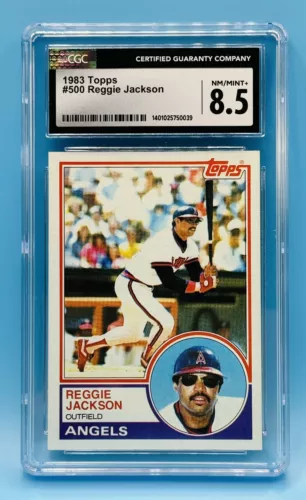 1983 TOPPS BASEBALL #500 REGGIE JACKSON CGC FRESHLY GRADED NM/MINT+ 8.5