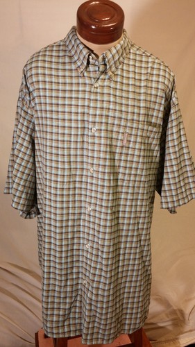 Neu mit Etikett Columbia Sportswear kariertes kurzärmliges geknöpftes Herrenhemd 4XB unregelmäßig - Bild 2 von 6