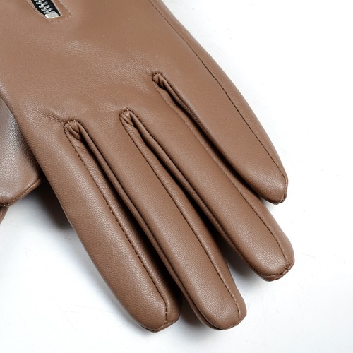 Neu Damen Echtleder mittig sichtbarer Reißverschluss Abend Party Oper/lange Handschuhe - Bild 6 von 13