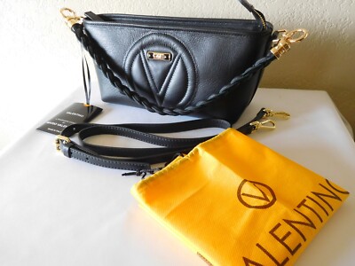 Mario Valentino★ゴールド ロゴ&チェーンクロスボディバッグ New Valentino By Mario Valentino Grace Signature Leather