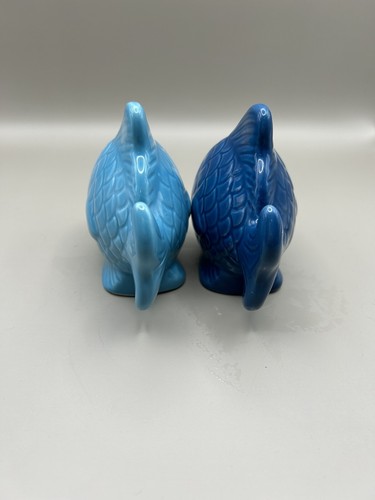 Blue & Teal Fish Salt and Pepper Shakers 3.5"H - Picture 5 of 7