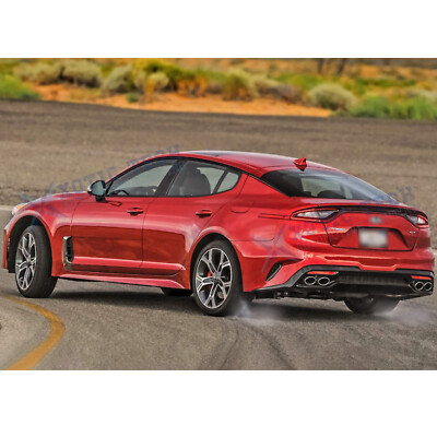 Xotic Tech Glossy Black Chrome Delete Kit For Kia Stinger 2018-2023 – 6-Piece Die-Cut Vinyl Side Window Cover - View #4