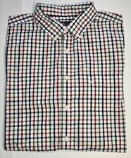 Mens Nautica Classic Fit Long Sleeve Plaid Button Front Shirt Size XL - NICE
