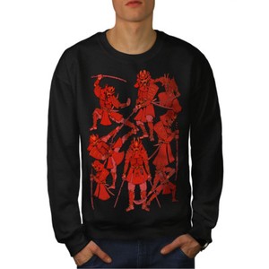 Men Warrior New Samurai Fantasy Sweatshirt Black qE8ndg
