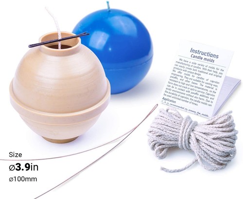 Juego de molde para velas de esfera de plástico, molde redondo para hacer velas, molde para velas de bola - Imagen 32 de 57