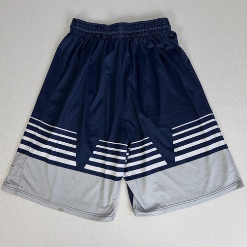 UNDER ARMOUR Basketball Sports Shorts Mens Small Blue Grey Team Print Loose Fit - Picture 5 of 7
