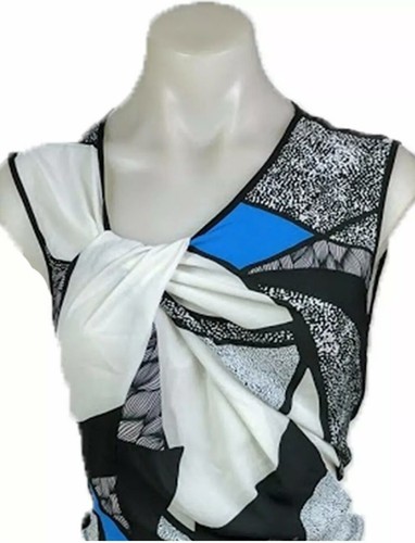 Top de playa Meredith & Moore City nuevo con etiquetas precio de venta sugerido por el fabricante $159.90 1/xs azul/rojo/B&W High Street - Imagen 3 de 3