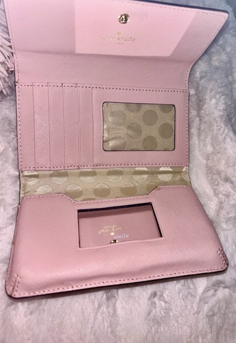 Kate Spade Cedar Street Pale Pink Leather Trifold iPhone Wallet $118 - Picture 13 of 20