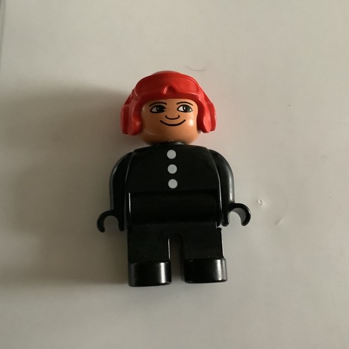 1 lego duplo fire truck worker fireman firewomen figure