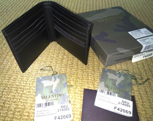 VALENTINO GARAVANI 'Camouflage' Authentic Men's Bi-Fold Leather Wallet Camo NWT! - Picture 14 of 20