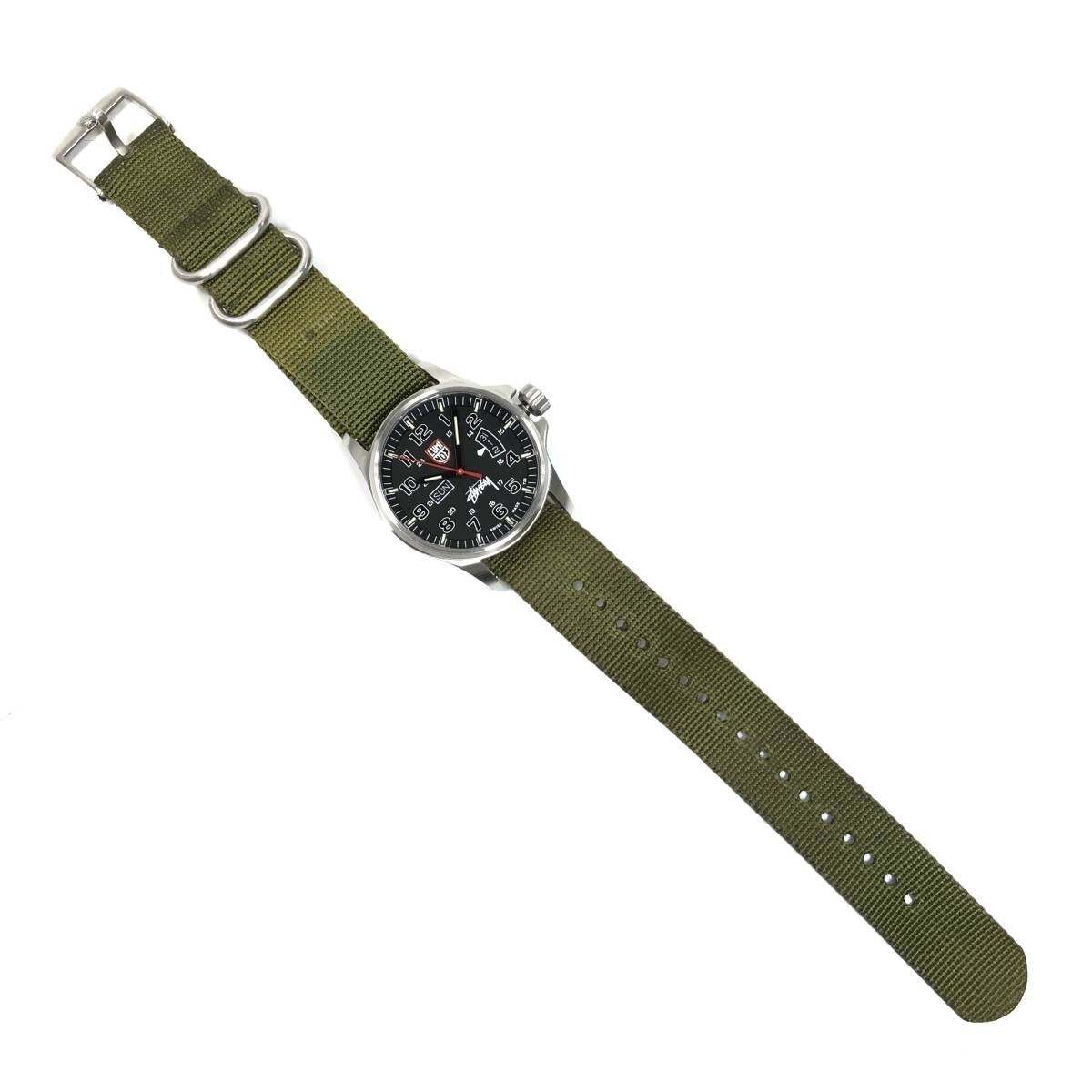 STUSSY × LUMINOX Field Military Limited 1000 Day Date Quartz Watch With Box
