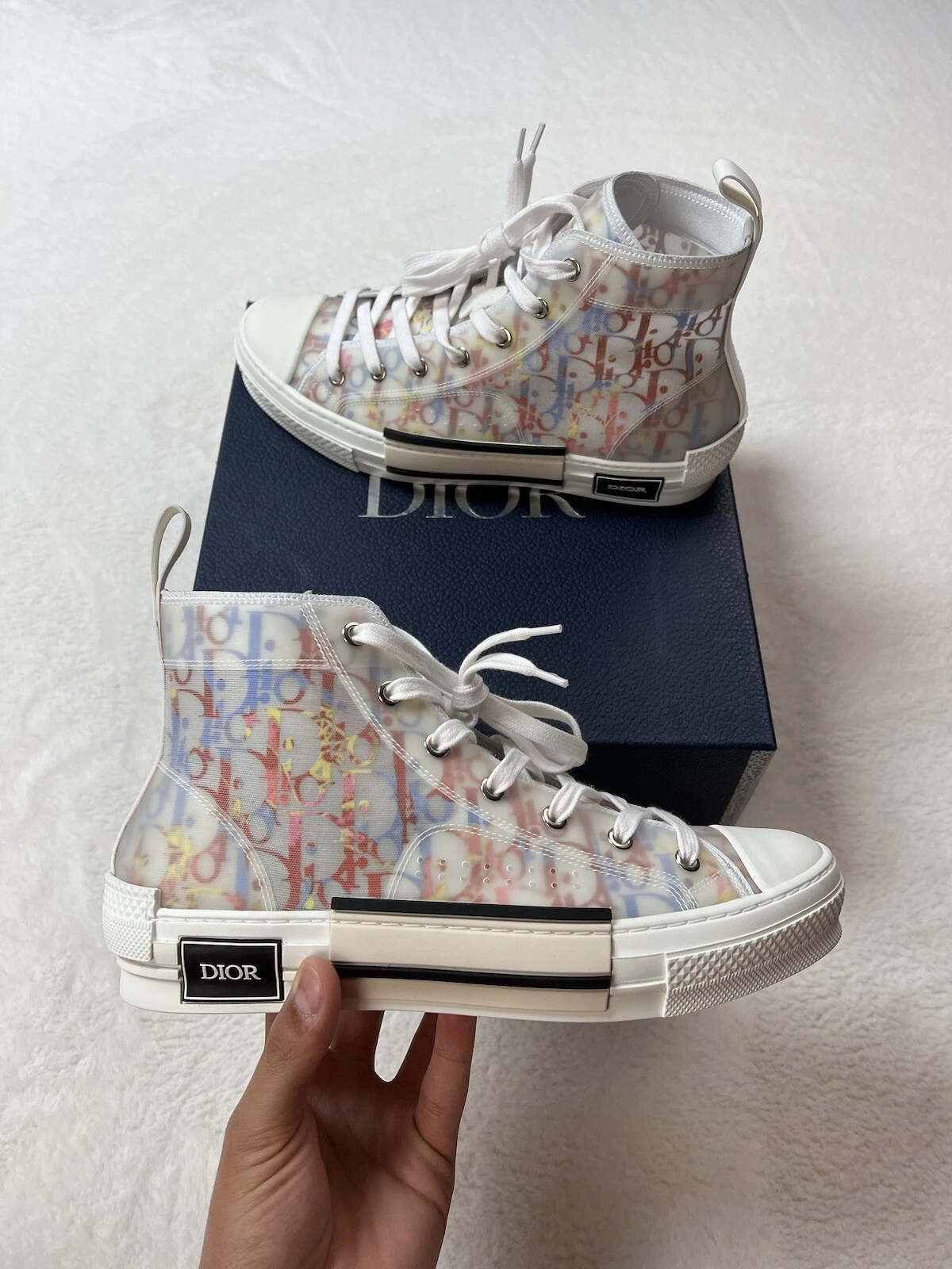 DIOR HOMME Baskets montantes B23 Multicolore Taille 41 EU NEUF