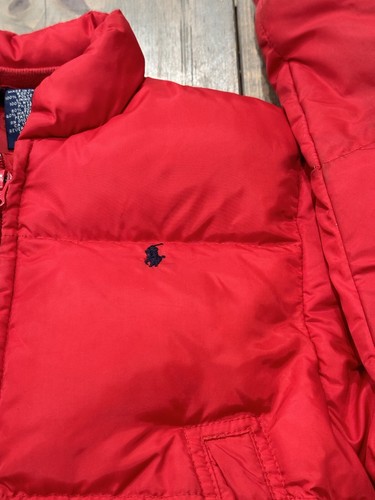 POLO By Ralph Lauren Boy’s Long Sleeve Solid Red Zip Up Puffer Winter Jacket 5 - Picture 3 of 14