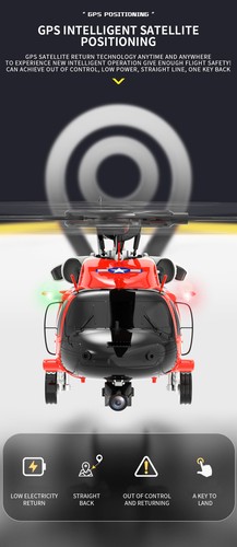 YXZNRC F09-S Coast Guard 2.4G 6CH Gyro GPS Optical Flow FPV RC RTF Helicopter - Picture 13 of 23