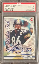 1998 Collector's Edge 1st Place Rookie Ink Hines Ward  PSA 10 Steelers RC