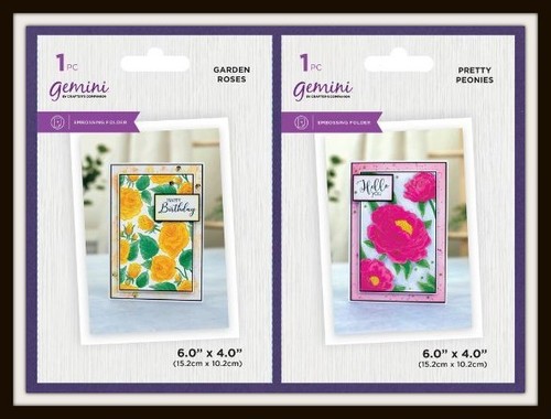 2x Gemini FLORAL 6" x 4" Embossing Folders NEW Card Making