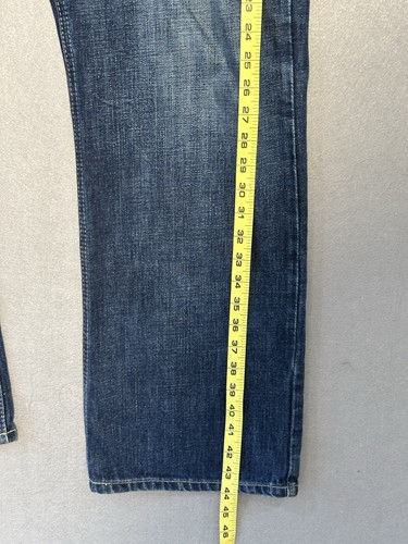 Ariat Denim Pants Low Rise Boot Cut Men’s Dark Blue Jeans Pants Size 38/32 - Picture 15 of 17