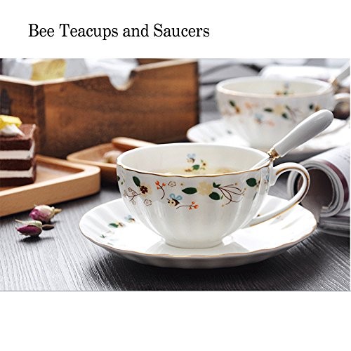 Gifts for Women Porcelain Tea cups and Saucers,Art Latte Cup, Cappuccino Cup,... - Bild 9 von 9