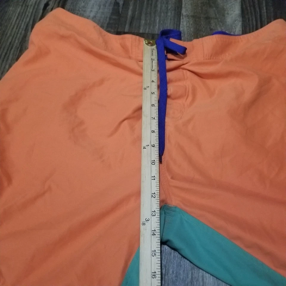 Hawaiian Tropic Swim Shorts Mens XL Swim Trunks Adult Orange/Green/Blue - Image 4 of 4