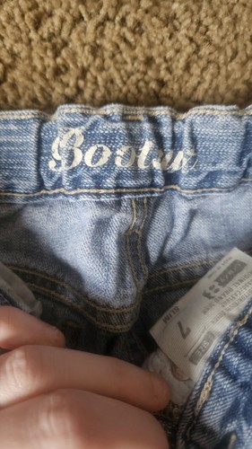 CRAZY 8 Girls Size 7 Reg And Slim Denim BOOTCUT Jeans Adjustable Waist Lot Of 2 - Picture 3 of 10