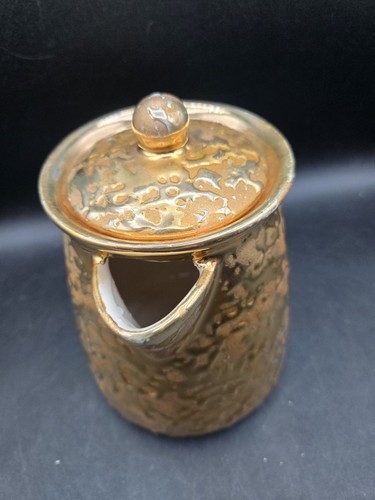 Vintage McCoy Signed Weeping 24k Gold Teapot Coffee - Picture 7 of 13