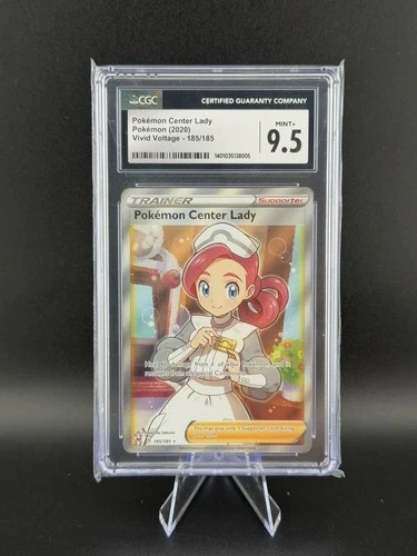 Pokemon Center Lady (Full Art) 185/185 Swsh04: Vivid Voltage Holo CGC 9.5