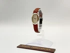 SEIKO Noie 1F21-5B70 Vintage Silver Oval Quartz Cream Dial Blue Hands Watch