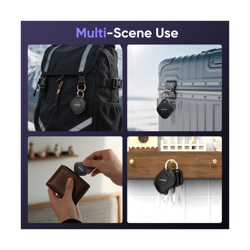 Air Tracker Tag 4 Pack: Buscador de artículos Bluetooth con Apple Find My APP (iOS Onl... - Imagen 6 de 7