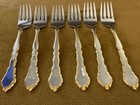 Oneida Golden Royal Chippendale Set of 6 Salad Forks Stainless Flatware