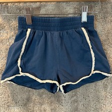Tea Collection Girls 6 Shorts Teal Blue Lace Edge Pull On Elastic Waist