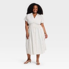 Women's Plus Dolman Short Sleeve Maxi Shirtdress - Ava & Viv