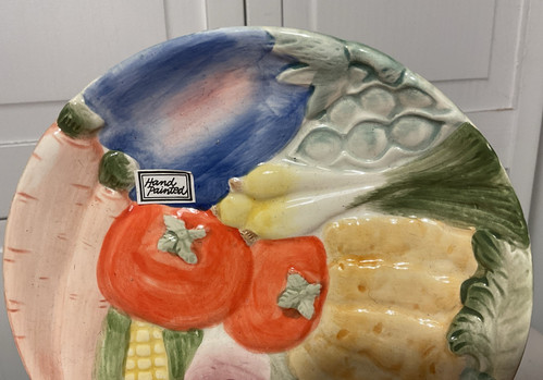 LOT 6 FITZ AND FLOYD 1986 HARVEST Salad Plates 2 Bowls EUC - Imagen 3 de 9