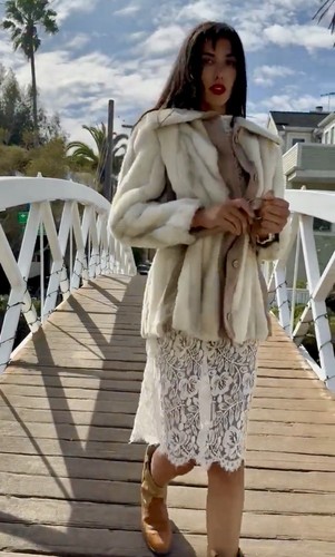 Jessica McClintock Collection White Lace Long Sleeve Curvy Midi Hot Dress Sz M - Picture 4 of 5