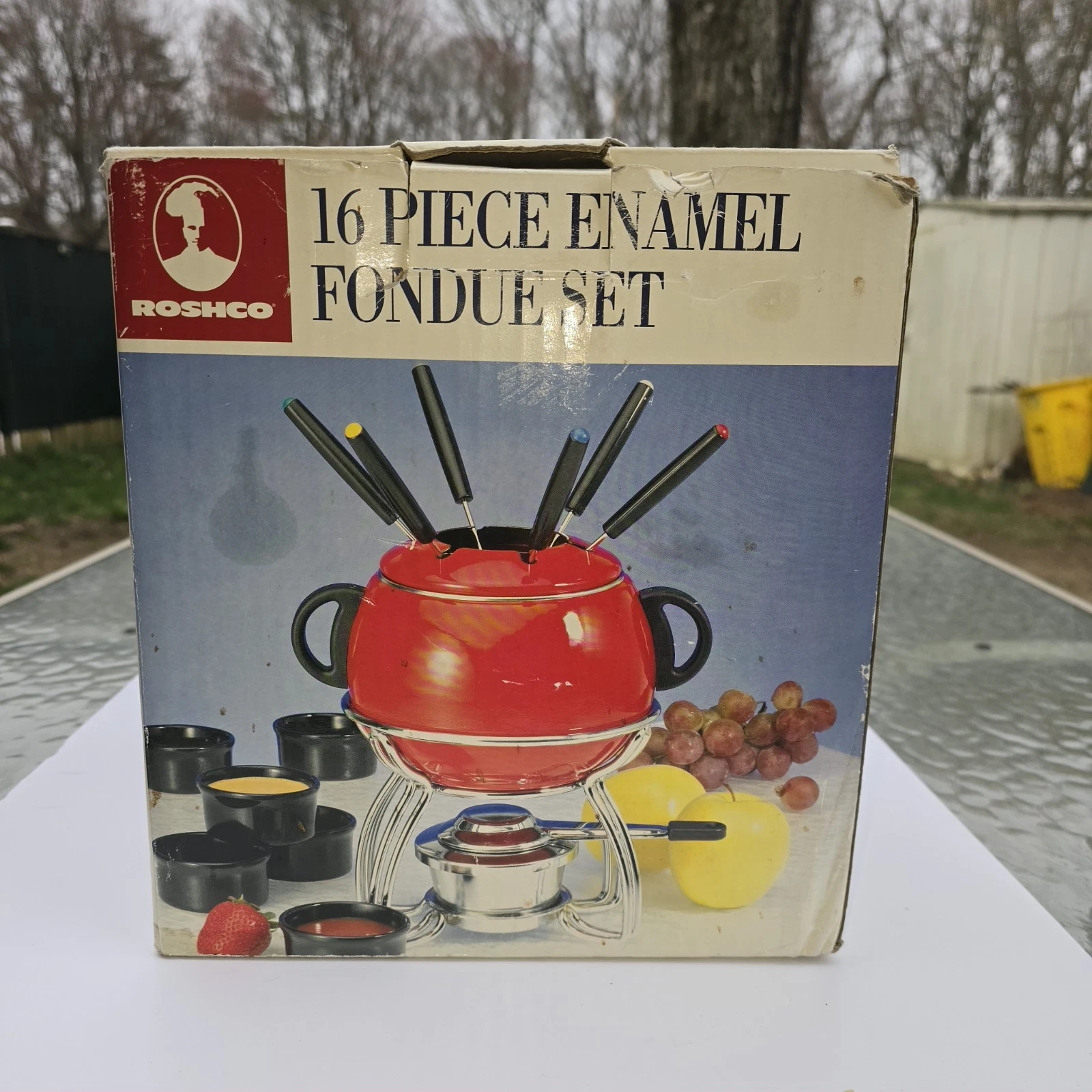 Fondue Set Roshco 16 Piece Red Enamel Stainless Steel Fondue Set
Opens in a new window or tab