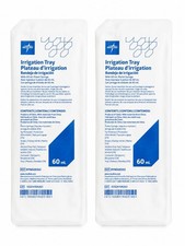 Medline Irrigation Tray 60mL with Piston Syringe Sterile Medical Kit – Pack of 2