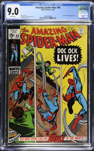 The Amazing Spider-Man #89 CGC 9.0 VF/NM WHITE Pages DOCTOR OCTOPUS LIVES!