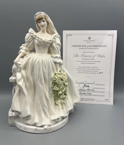 Princess of Wales Wedding Day Figurine Coalport SIGNATURE EDITION 1219/5000, COA - Picture 1 of 8