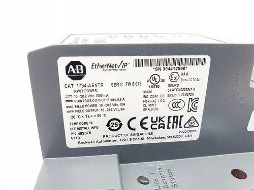 ALLEN-BRADLEY A-B 1734-AENTR 1734AENTR POINT I/O DUAL PORT NETWORK ADAPTOR - Picture 4 of 5