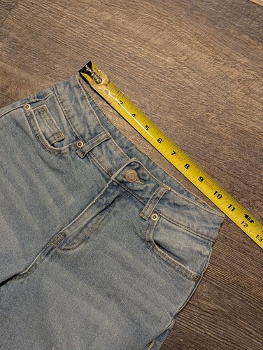 New Evsie Girls Size 9/10 Boyfriend Mid Rise Light Blue Jeans Distressed 22x22 - Picture 6 of 15