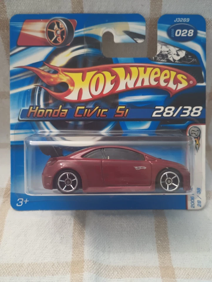 2006 Hot Wheels First Editions Red Honda Civic Si Short Card - Image 1 of 4