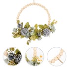Wooden Bead Wall Hanging Garland Decoration Farmhouse Pendant for Spring