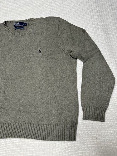 Polo Ralph Lauren Sweater Mens Extra Large Gray Cotton Crewneck Pullover Knit - Picture 5 of 11